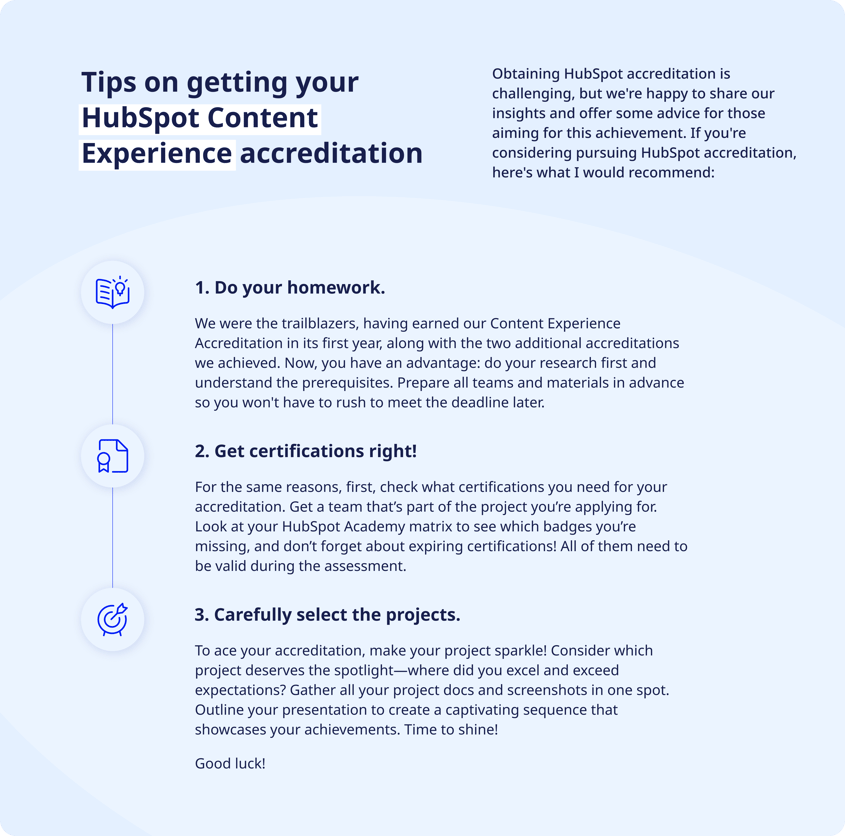 Tips on getting your HubSpot Content Experience accreditation new