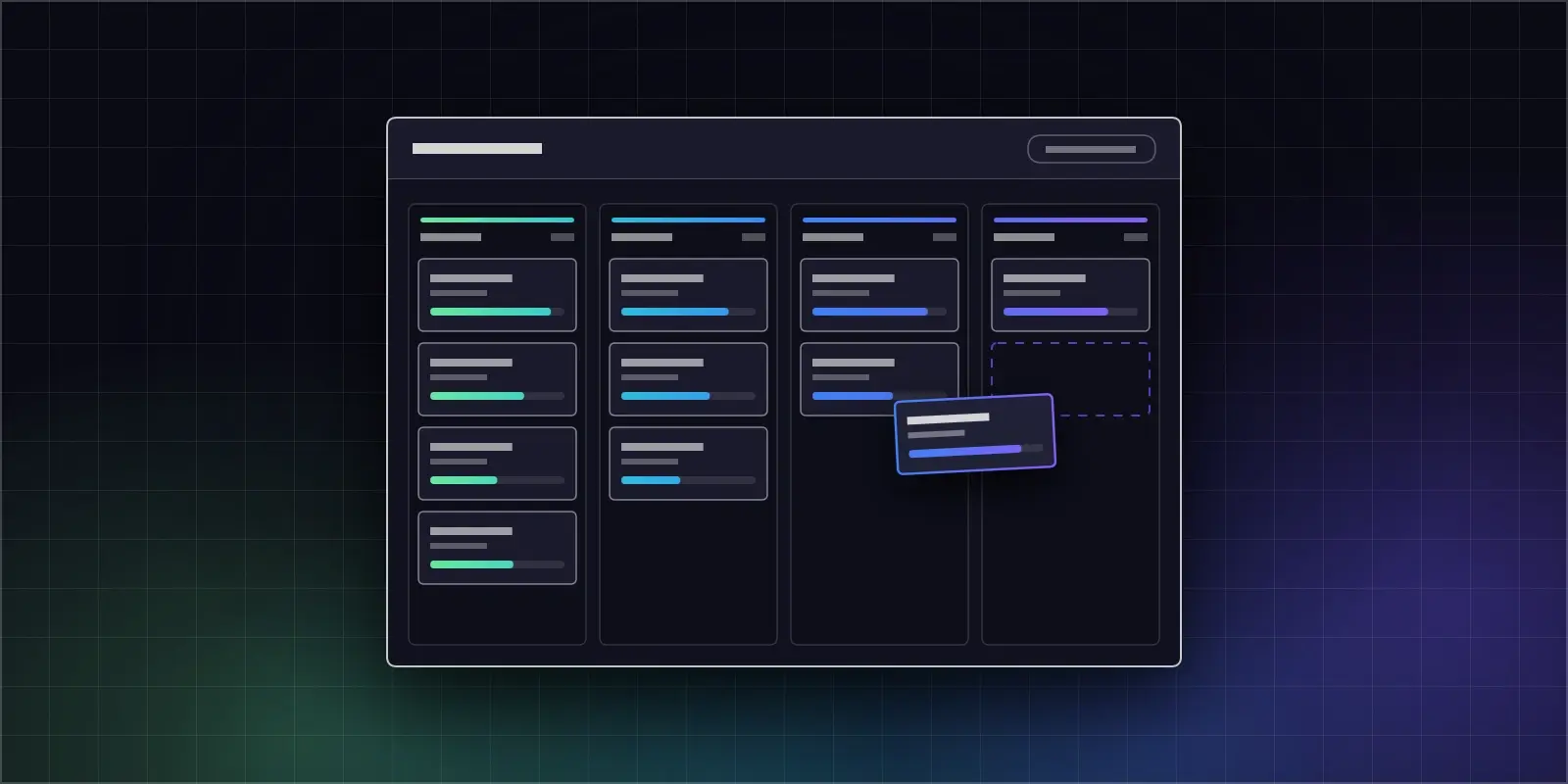 Sales Pipeline Board With Four Stages